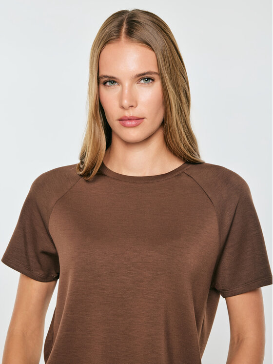 BIG STAR BIG STAR T-Shirt LUANA Brązowy Comfort Fit