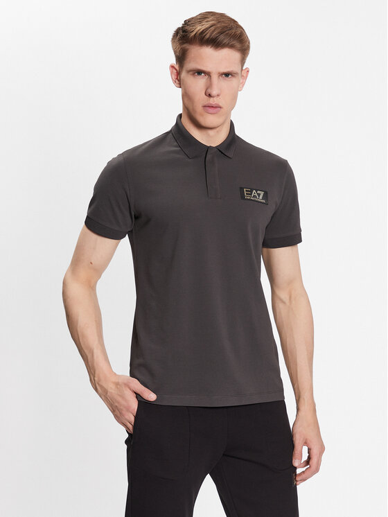 EA7 Emporio Armani EA7 Emporio Armani Тениска с яка и копчета 3RPF01 PJ5AZ 1997 Сив Regular Fit