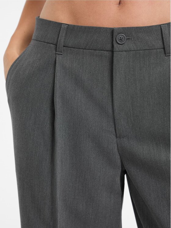 Guess Jeans Guess Jeans Kalhoty z materiálu 178875 Šedá Classic Fit