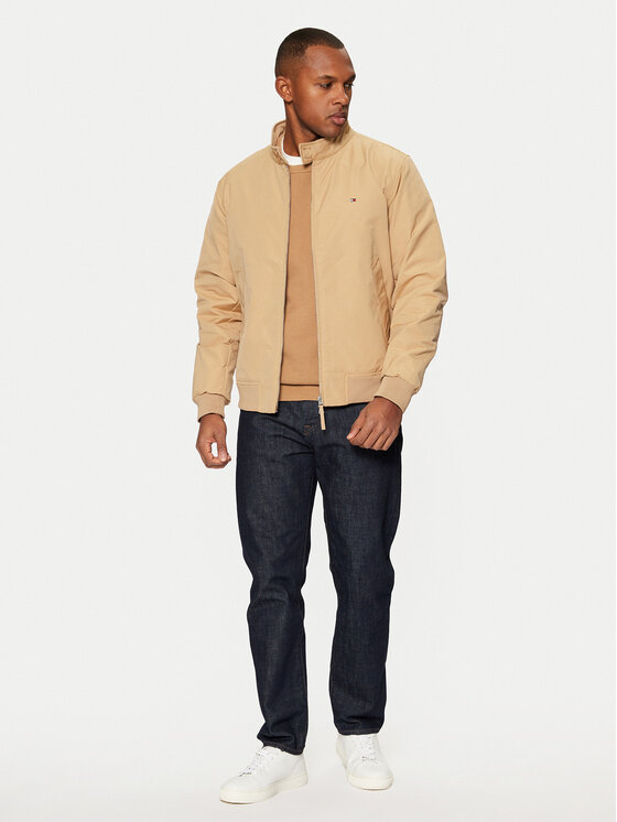 Tommy Hilfiger Tommy Hilfiger Bunda pro přechodné období Harrington MW0MW37647 Béžová Regular Fit