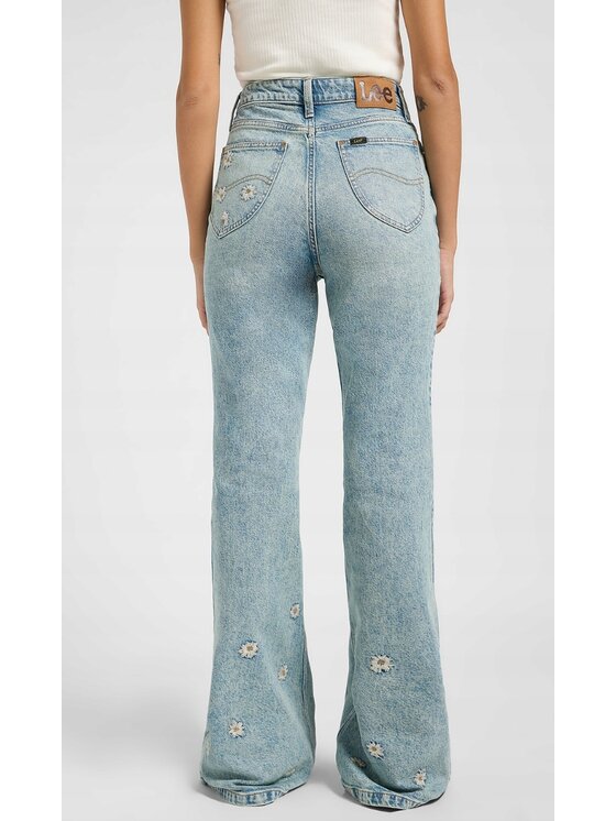 Lee Lee Jeansy High Rise Flare Niebieski Flare Fit
