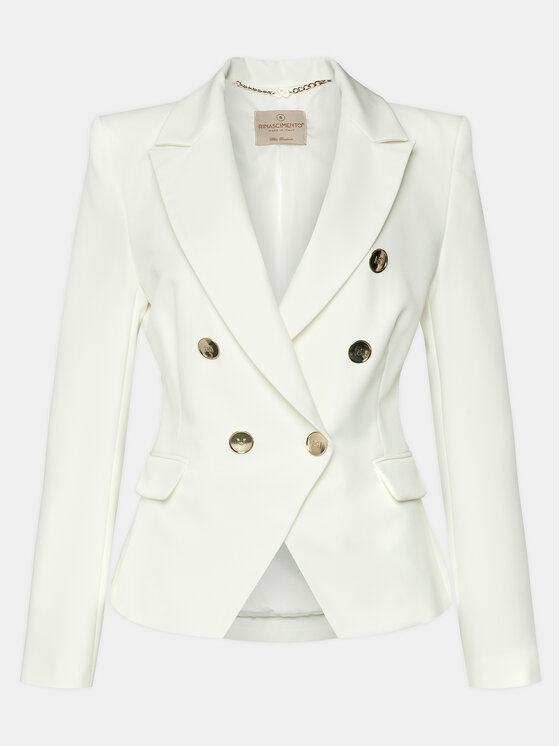 Rinascimento Rinascimento Giacca da abito CFC0117675003 Bianco Regular Fit