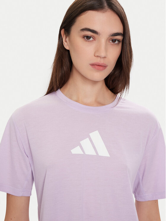 adidas adidas Технічна футболка Train Essentials Big Logo JY2183 Фіолетовий Regular Fit