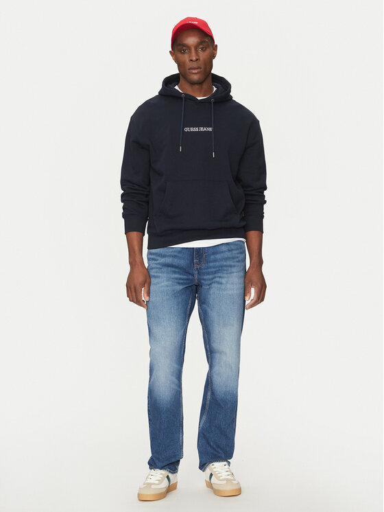 Guess Jeans Guess Jeans Sweatshirt M5RQ38 KCPR1 Dunkelblau Regular Fit