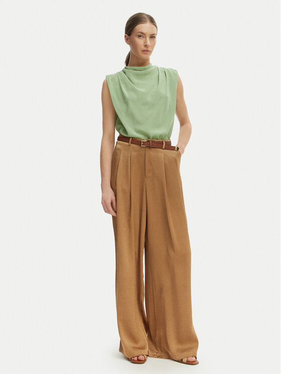 Iconique Iconique Palazzo kelnės Harper IC26-014 Šviesiai ruda Wide Leg