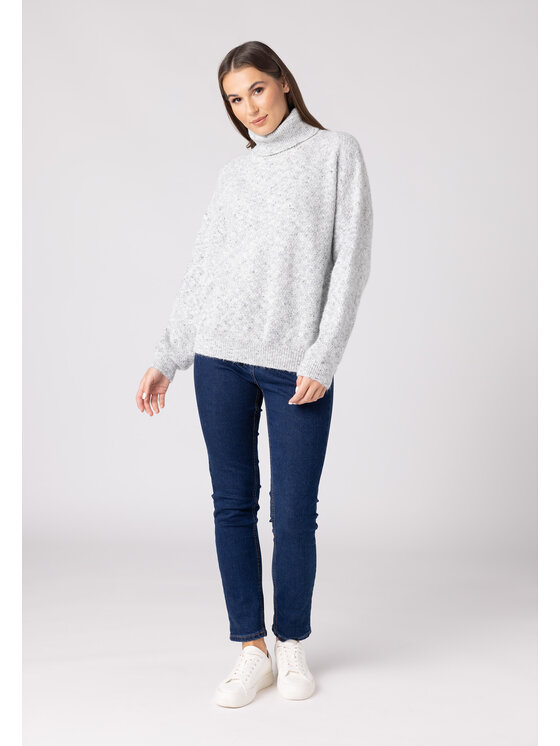 QUIOSQUE QUIOSQUE Sweter QUIOSQUE 6VD002230 Szary Regular Fit