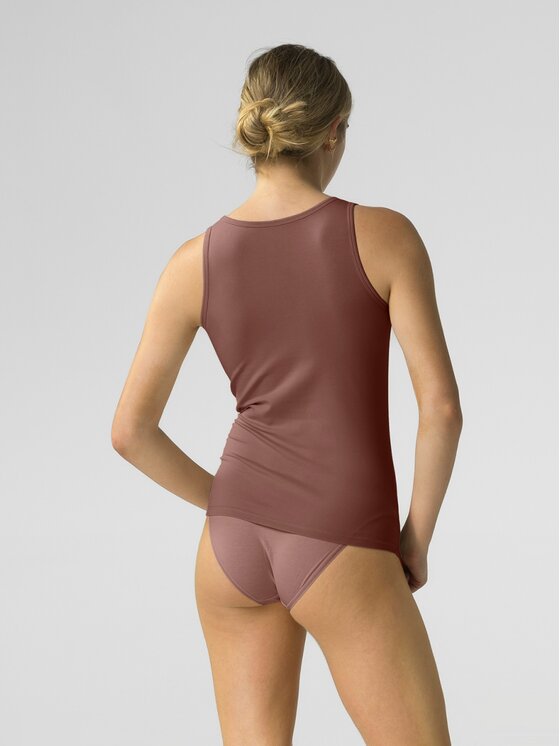 Atlantic Atlantic Top basic Brązowy Regular Fit