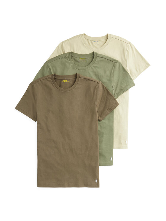 Polo Ralph Lauren Komplet 3 t-shirtów 714830304013 Zielony Regular Fit