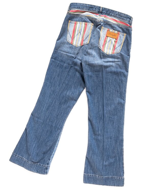 Wrangler Wrangler Jeansy CROPPED FLARE Kolorowy Loose Fit