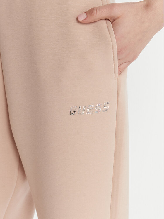 Guess Guess Spodnie materiałowe 169841 Beżowy Slim Fit