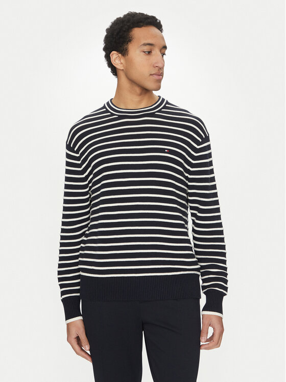 Tommy Hilfiger Tommy Hilfiger Svetr Breton MW0MW38944 Tmavomodrá Regular Fit