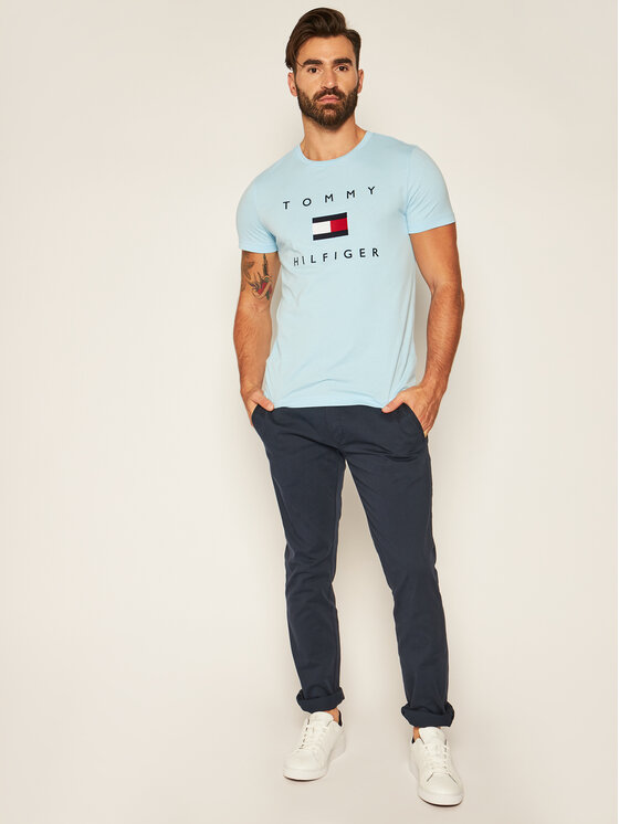 Tommy Jeans Chinosy Tjm Original DM0DM04398 Granatowy Slim Fit Modivo.pl