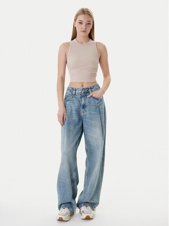 Guess Guess Top V3GP19 K8RT2 Bej Slim Fit