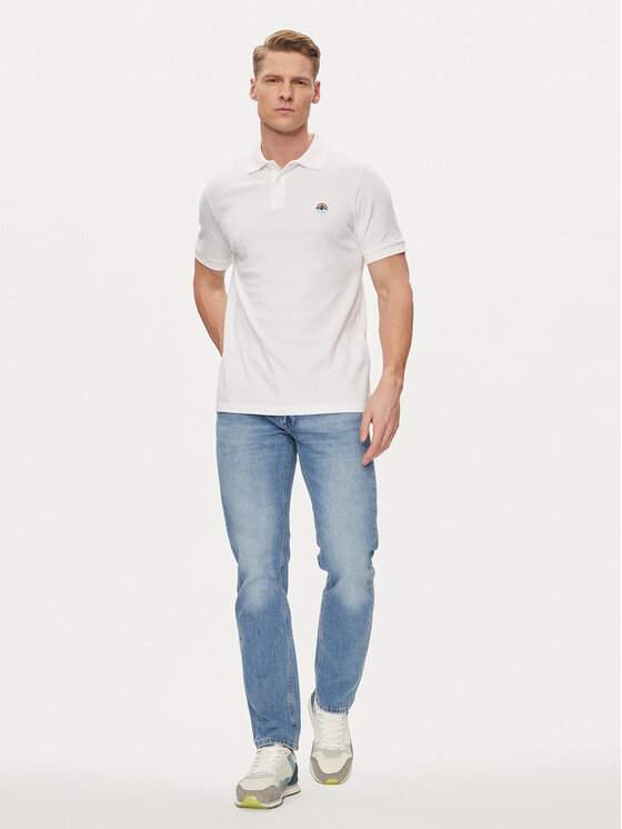 Save The Duck Save The Duck Tricou polo Ovidio DR1213M-BATE18 Alb Regular Fit