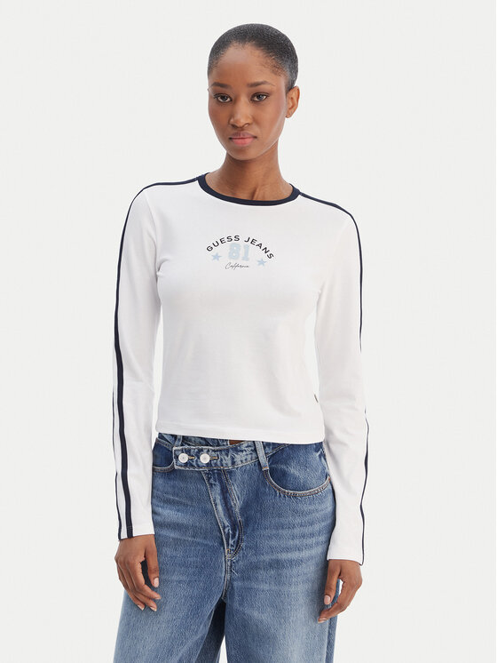 Guess Jeans Guess Jeans Bluse W6RI17 J1314 Weiß Regular Fit