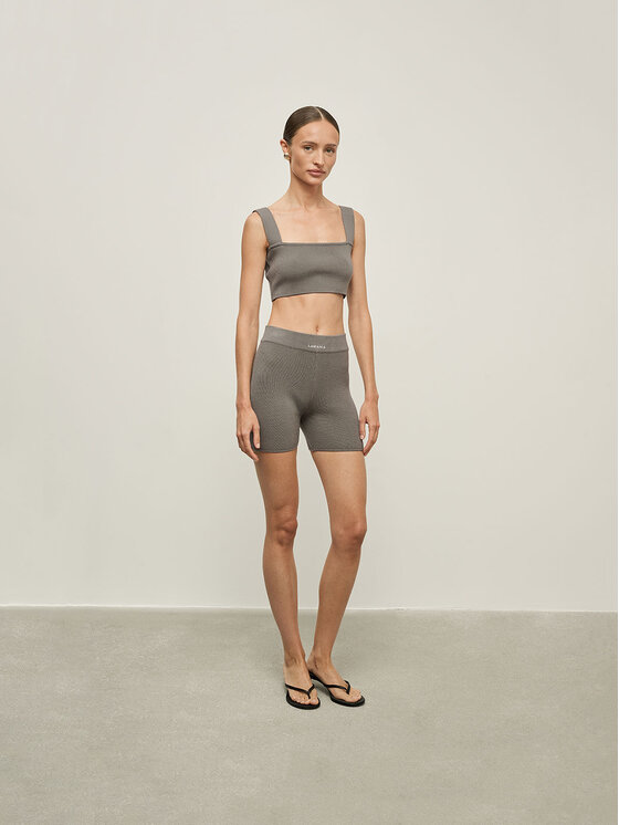 La Mania La Mania Biker shorts ENDING Grigio Fitted Fit