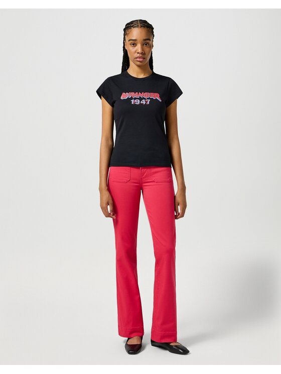 Wrangler Wrangler T-shirt SHRUNKEN BAND TEE Nero Regular Fit