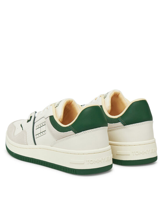 Tommy Jeans Tommy Jeans Laisvalaikio batai Tjw Retro Basket Washed Suede EN0EN02773 Balta
