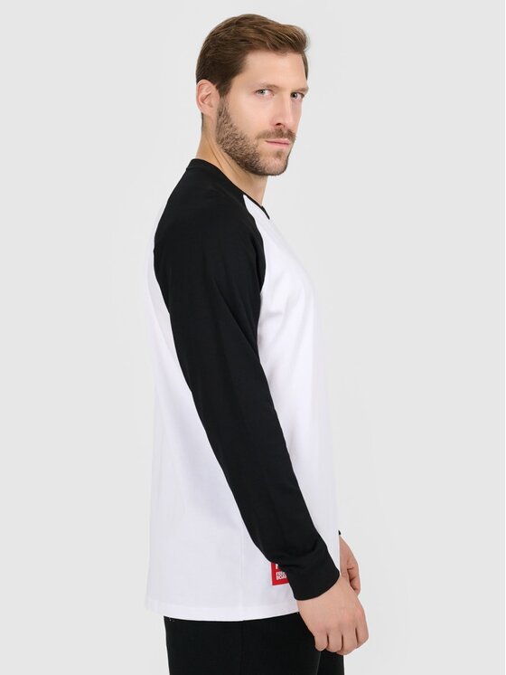 4F 4F Longsleeve 4FRAW25TLONM633-10S Bianco Oversize