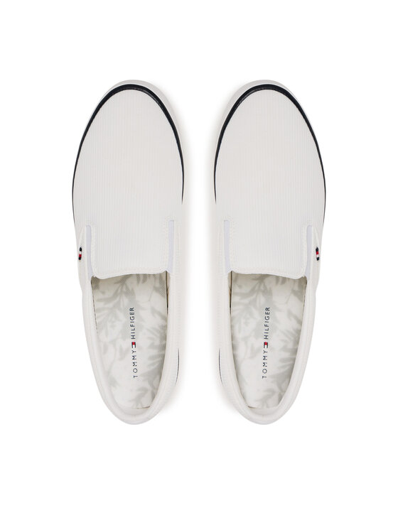 Tommy Hilfiger Tommy Hilfiger Tenisky Th Hi Vulc Core Low Ii Slipon FM0FM05514 Biela