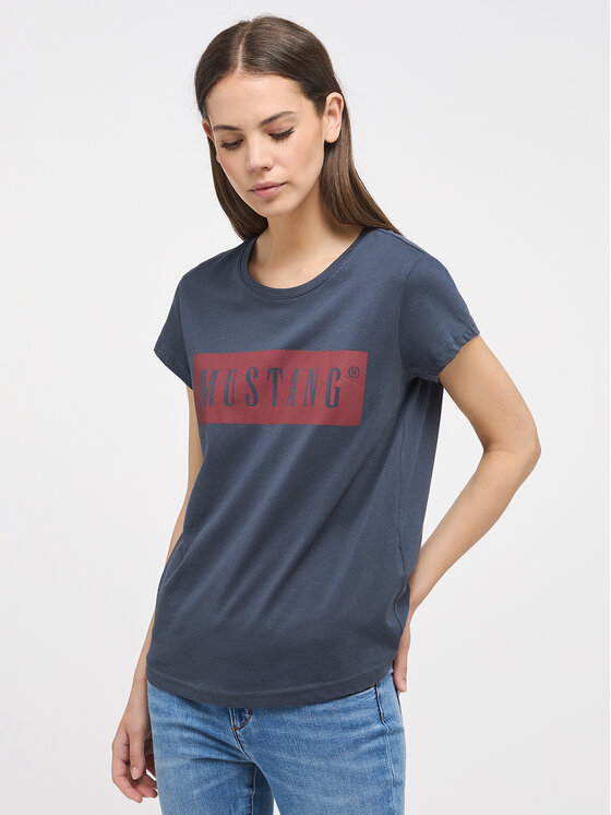 Mustang Mustang T-shirt Alina 1013220 Blu Regular Fit