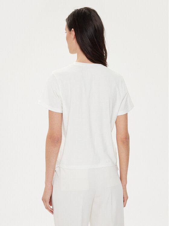 Sisley Sisley Marškinėliai 3F1QL105I Écru Regular Fit