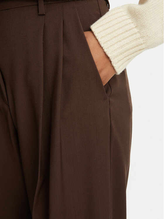 Weekend Max Mara Weekend Max Mara Текстилни панталони Adelfi 2625136032 Кафяв Regular Fit