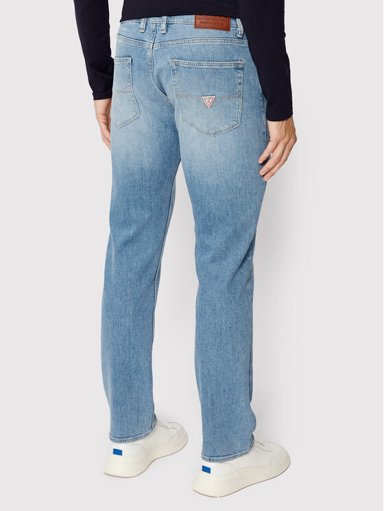 Guess Guess Дънки Angeles M2YAN2 D4Q43 Син Slim Fit