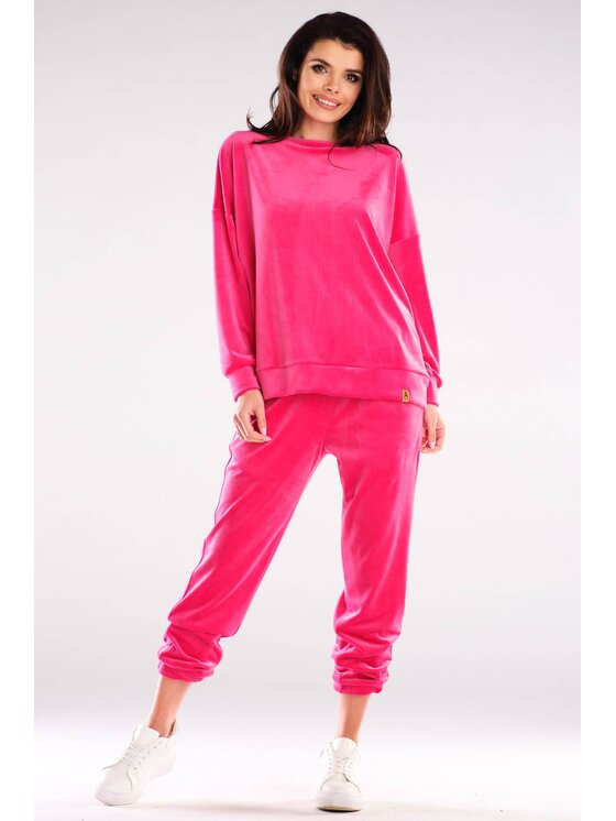 Awama Awama Bluza A410 Różowy Basic Fit