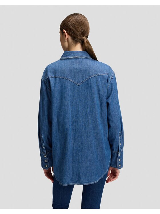 Lee Lee Koszula ESSENTIAL WESTERN SHIRT Niebieski Relaxed Fit