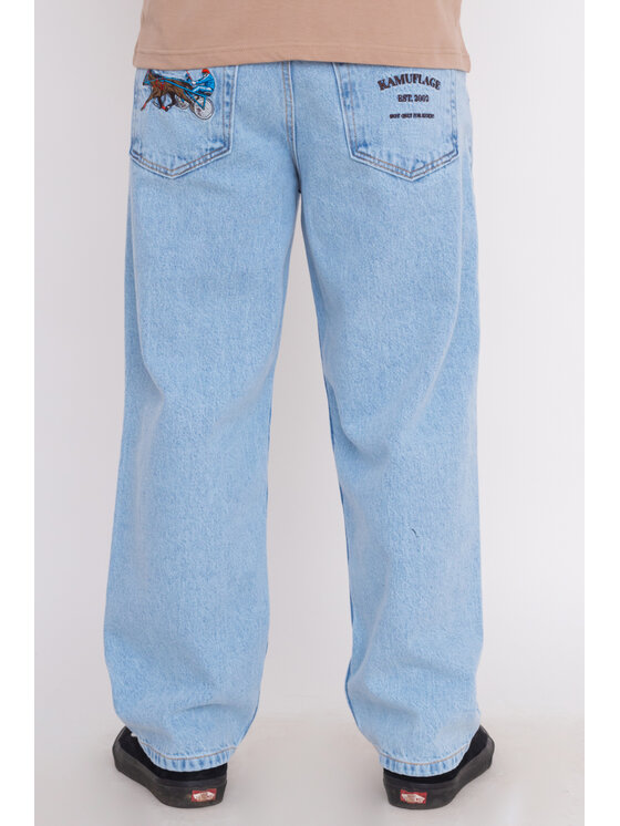 Kamuflage Kamuflage Jeansy Riders Club Niebieski Baggy Fit