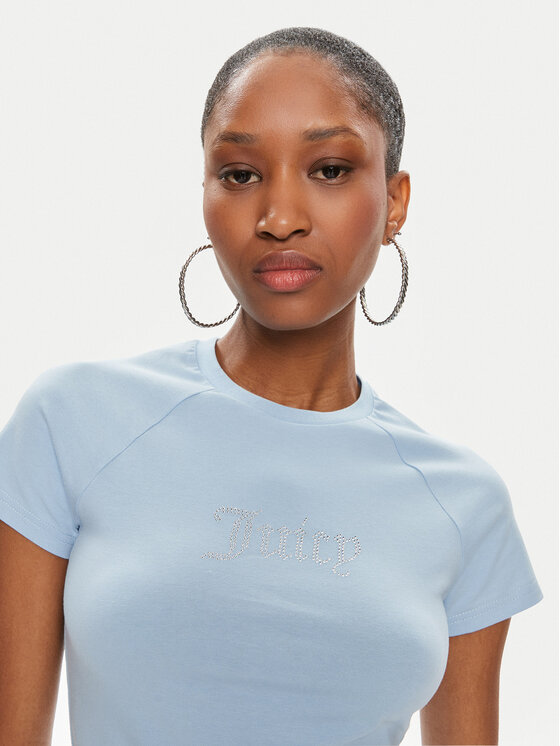 Juicy Couture Juicy Couture T-shirt JCMCT223257 Svijetloplava Slim Fit