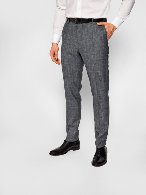 Tommy Hilfiger Tailored Tommy Hilfiger Tailored Костюм Check TT0TT08549 Сив Slim Fit