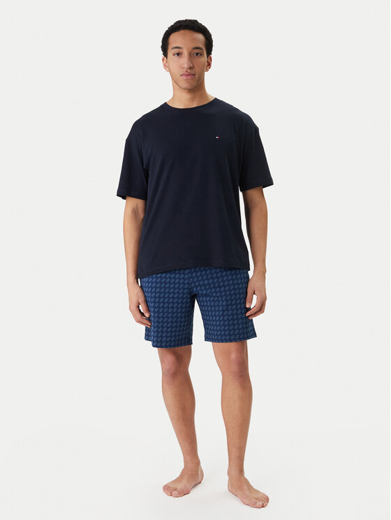 Tommy Hilfiger Piżama UM0UM03834 Granatowy Regular Fit
