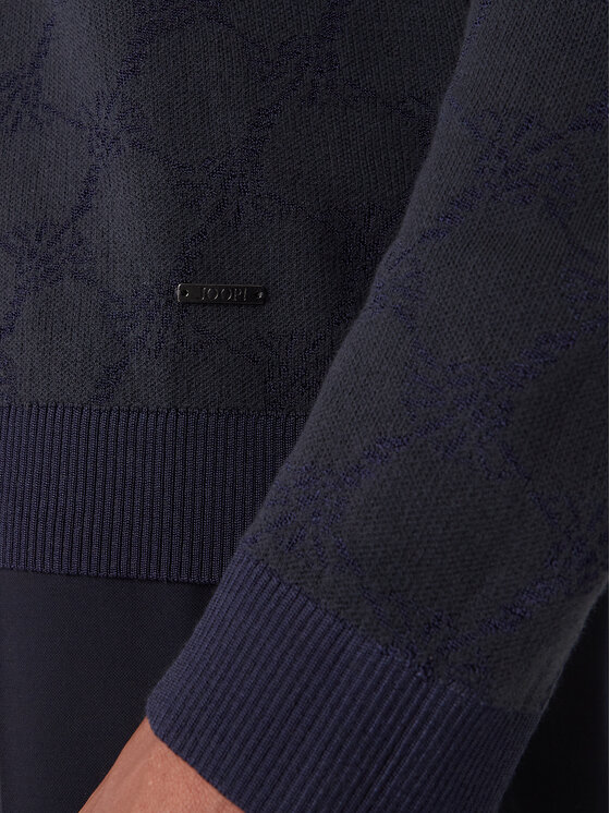 JOOP! JOOP! Sweter 13Ravorono 10100436 30102137 Granatowy Regular Fit