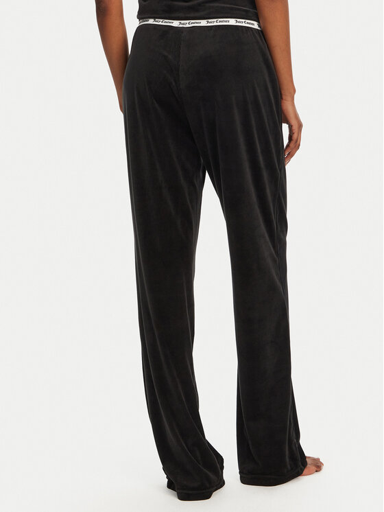 Juicy Couture Juicy Couture Spodnie piżamowe Vicky JCLAS125504 Czarny Flare Fit