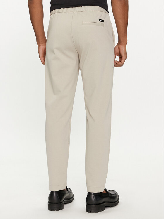 Calvin Klein Calvin Klein Kalhoty z materiálu K10K113647 Béžová Comfort Fit