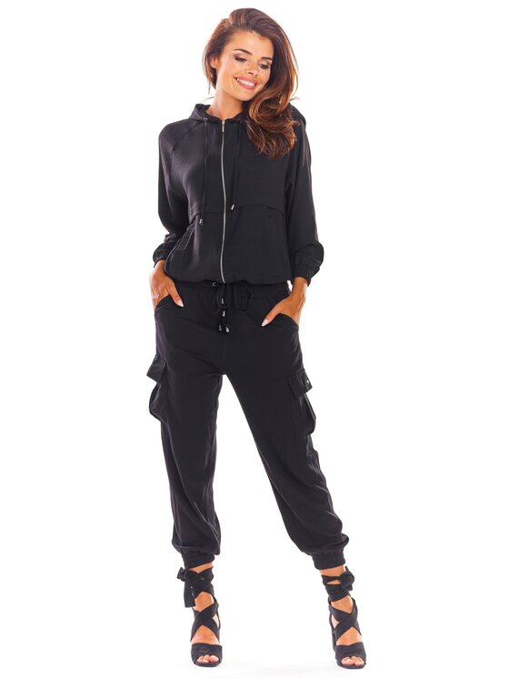 Awama Awama Bluza A294 Czarny Basic Fit