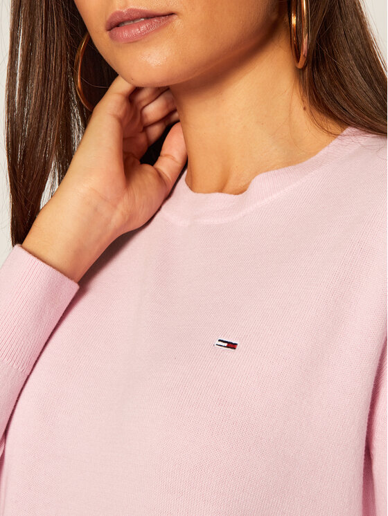 Tommy Jeans Maglione Soft Touch Crew DW0DW08853 Rosa Regular Fit • Modivo.it