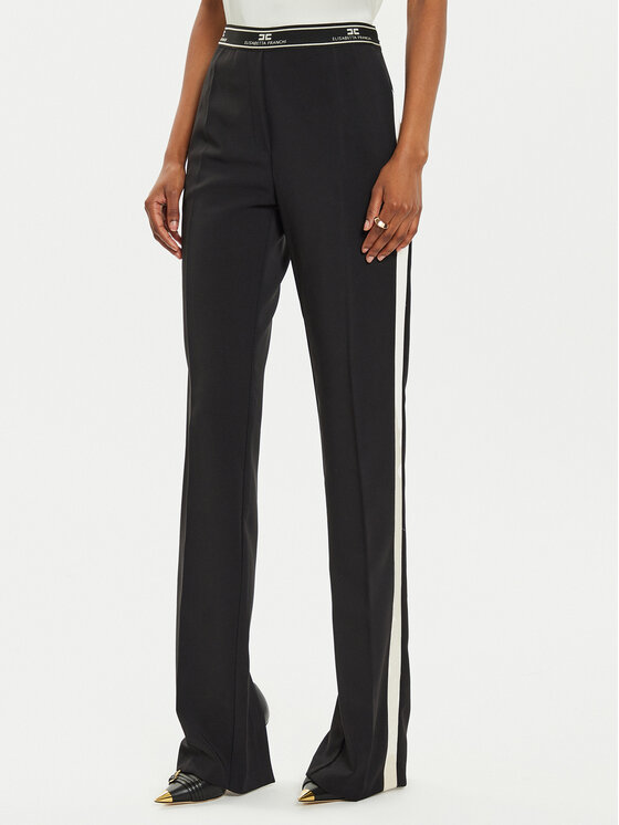 Elisabetta Franchi Elisabetta Franchi Hlače PA-010-47E2 Crna Regular Fit