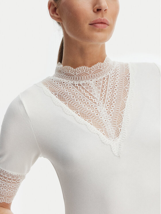 ONLY ONLY Blusa Tilde 15335353 Bianco Slim Fit