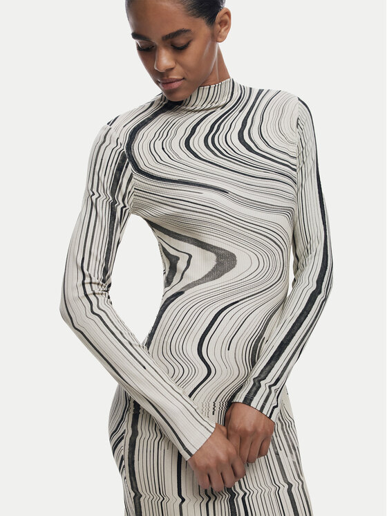 Desigual Desigual Повсякденна сукня Chiara 25WWVK35 Бежевий Slim Fit