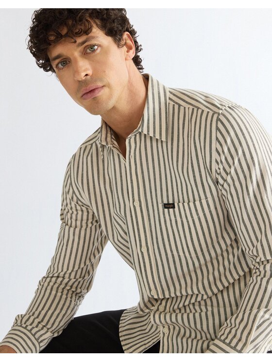 Wrangler Wrangler Koszula 1 PKT SHIRT Biały Regular Fit