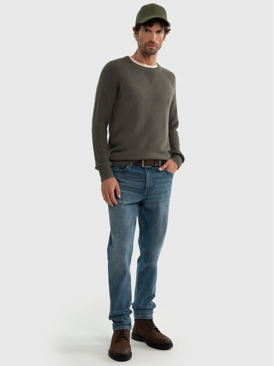 BIG STAR BIG STAR Sweter NAJN_905_160 Szary Classic Fit