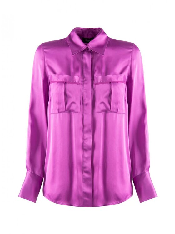 NENETTE NENETTE Camicia freeze Viola Regular Fit