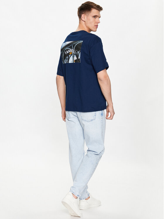 Champion Champion T-Shirt 218923 Tmavomodrá Relaxed Fit
