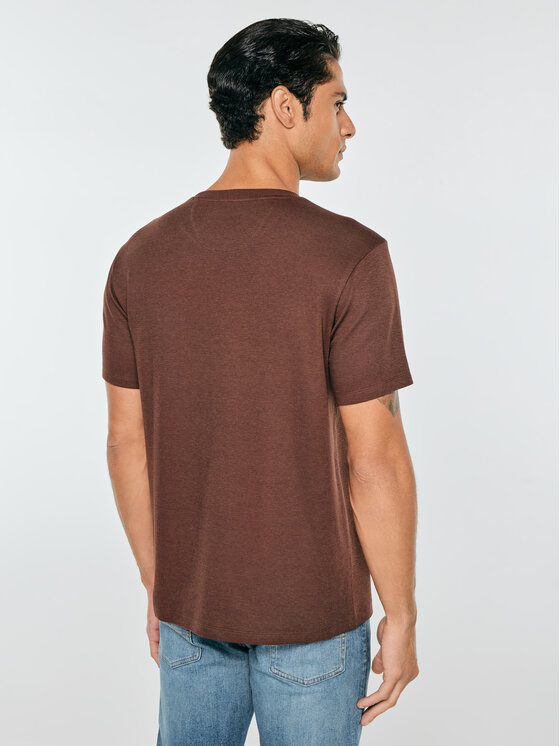 BIG STAR BIG STAR T-Shirt MIKES Brązowy Comfort Fit