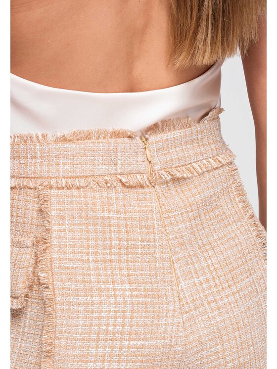 Ombre Ombre Szorty materiałowe OW-ST-E0002 Brązowy Basic Fit