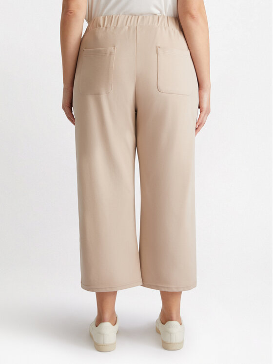 Fiorella Rubino Fiorella Rubino Spodnie materiałowe P989L002061N002 Écru Cropp Fit