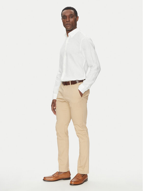 Michael Kors Michael Kors Chinosy CS4301KDR2 Beżowy Slim Fit